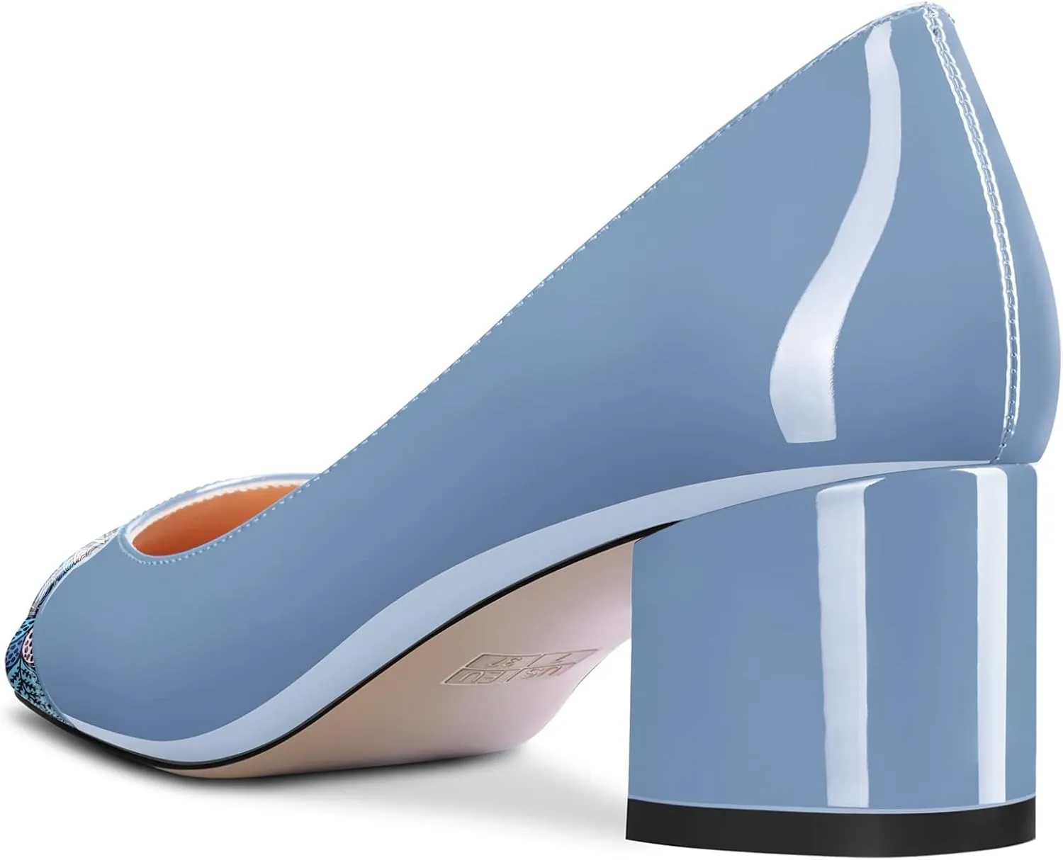 Castamere Women Mid Chunky Block Heel Square Cap Toe Slip-on Pumps Office Casual 2.0 Inches Heels