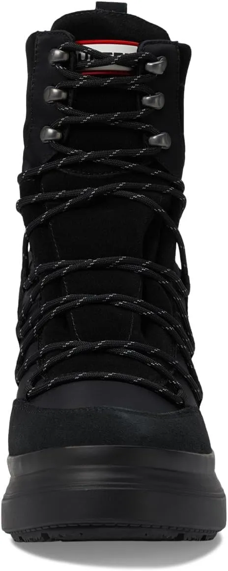 Hunter Womens Discoverer Mid Lace-Up Leather Heel Boot