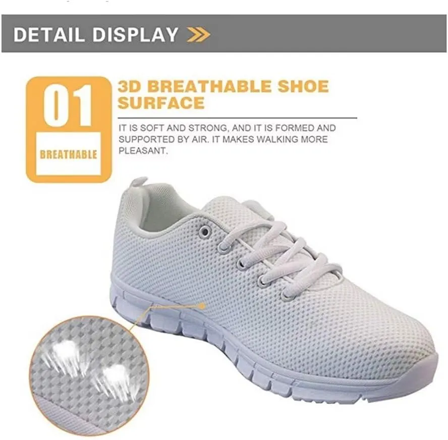 Jeiento St. Patrick's Day Shoes for Women Running Shoes for Men Teenager Green Leaf Pattern Shoes Mesh Gym Sports Shoes for Party Fashion Sneakers Hiking Walking DailyShoes