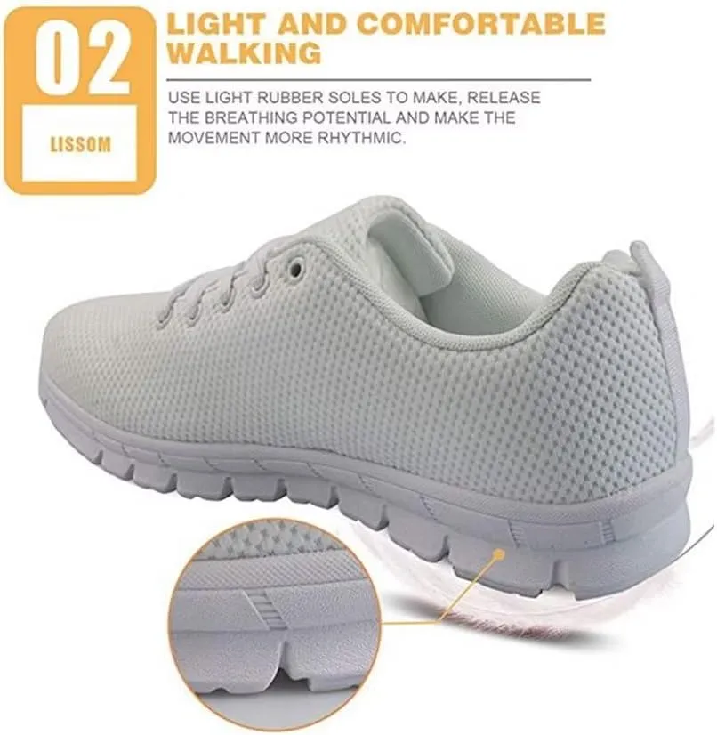 Jeiento St. Patrick's Day Shoes for Women Running Shoes for Men Teenager Green Leaf Pattern Shoes Mesh Gym Sports Shoes for Party Fashion Sneakers Hiking Walking DailyShoes