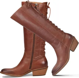 LEHOOR Women Vintage Low Stacked Heel Knee High Western Boots Lace Up Round Toe 1.5" Chunky Heel Knee High Riding Boots Side Zipper Burnished Suede Slouch Winter Boot Tall Chic Retro Holiday 4-11 M US