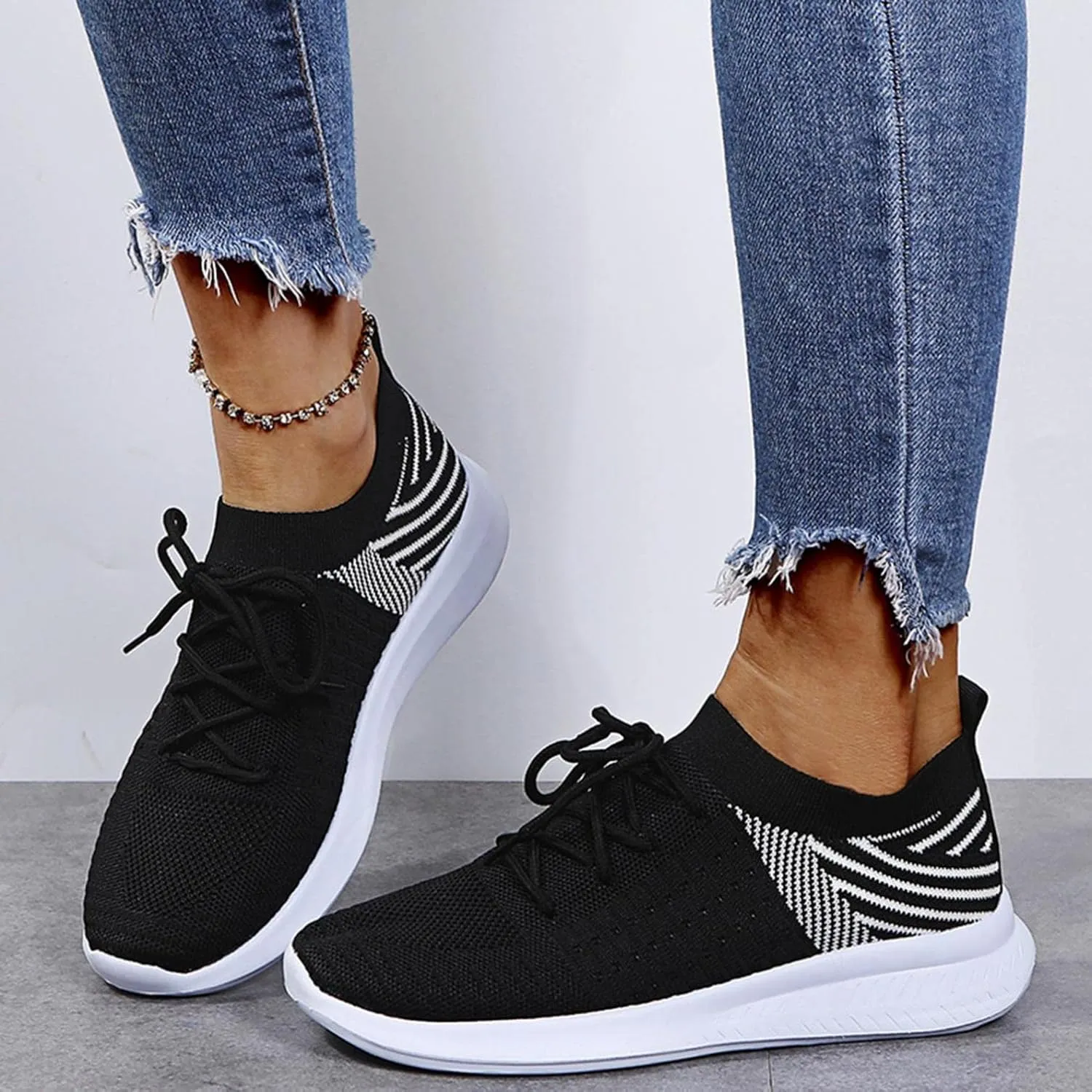 Masbird Sneakers for Women Walking Shoes Platform Lightweight Hollow Slip On Running Athletic Tennis Wide Width Sneakers