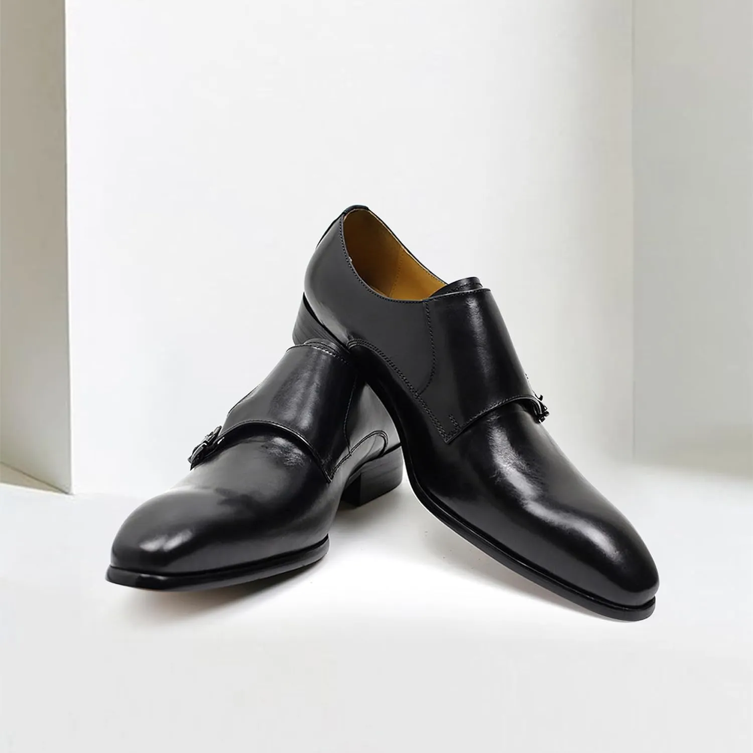 Santimon Men's Loafers Slip On Dress Casual Business Shoes Genuine Leather Comfortable Driving Buckle Loafer Fashion Prom Wedding Formal Tuexdo Moccasins Zapatos Hombre