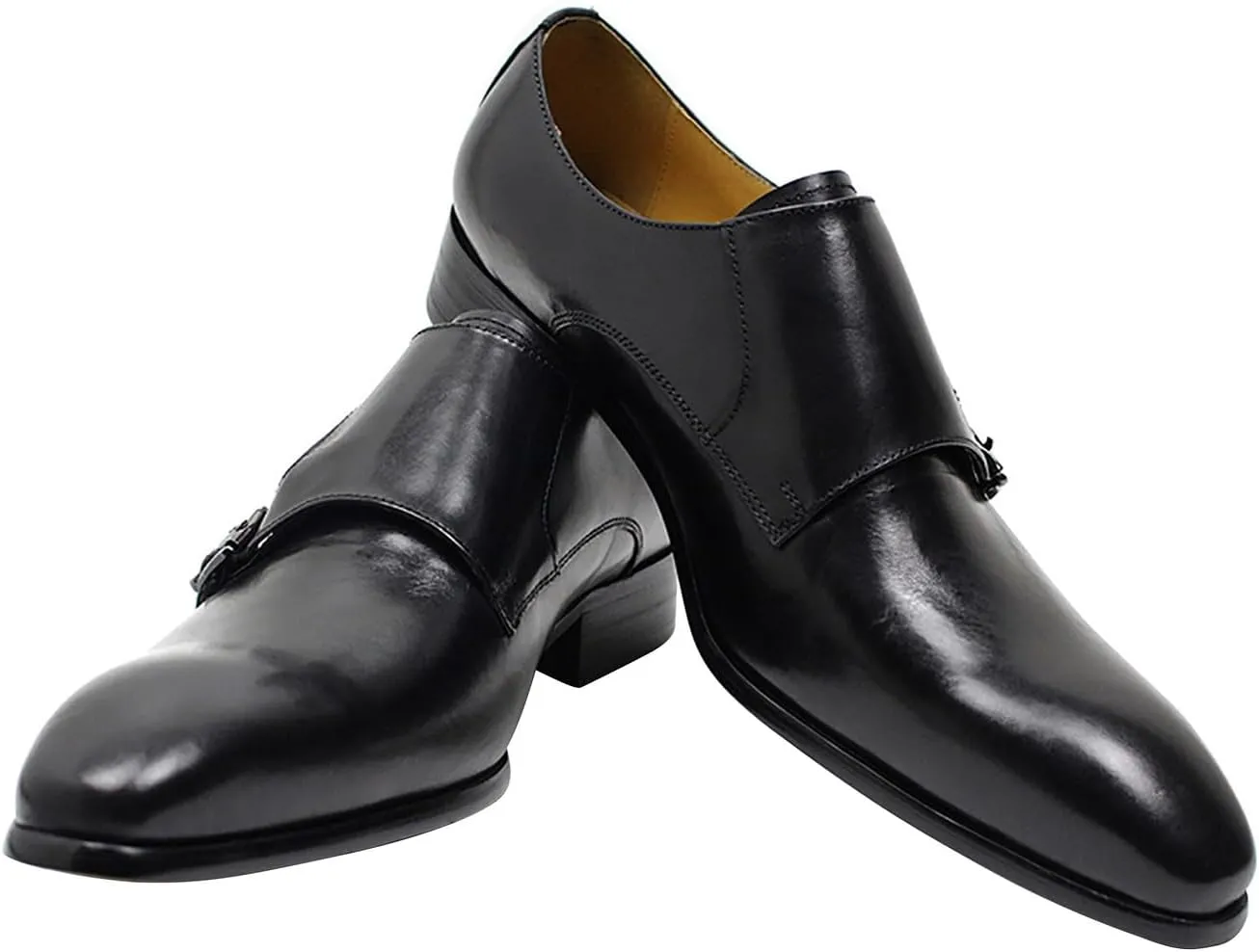 Santimon Men's Loafers Slip On Dress Casual Business Shoes Genuine Leather Comfortable Driving Buckle Loafer Fashion Prom Wedding Formal Tuexdo Moccasins Zapatos Hombre