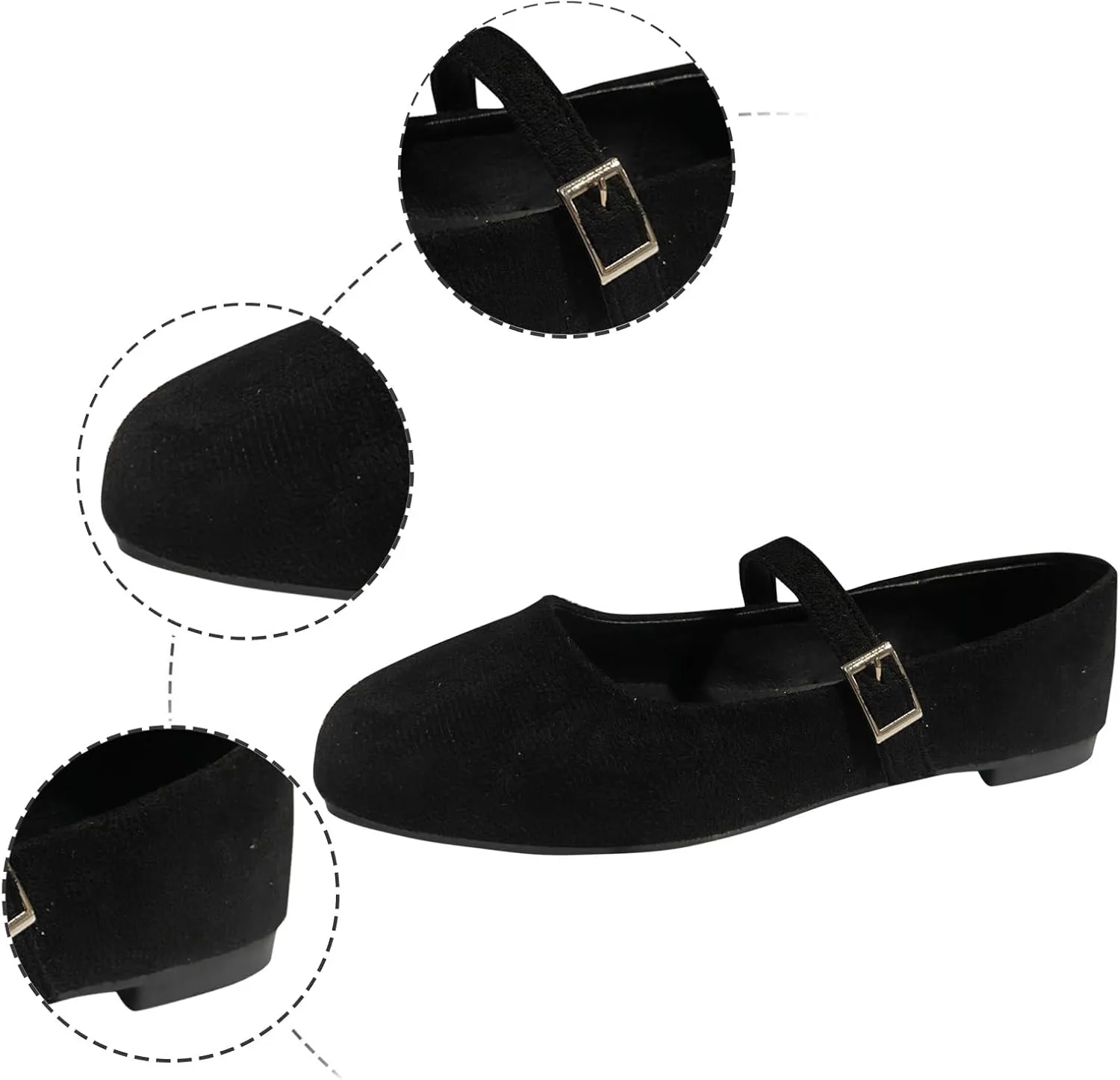 Suede Flats for Women Slip On Loafers Square Toe Work Flats Comfort Ballet Flats Casual Office Shoes Flat Dress Shoes