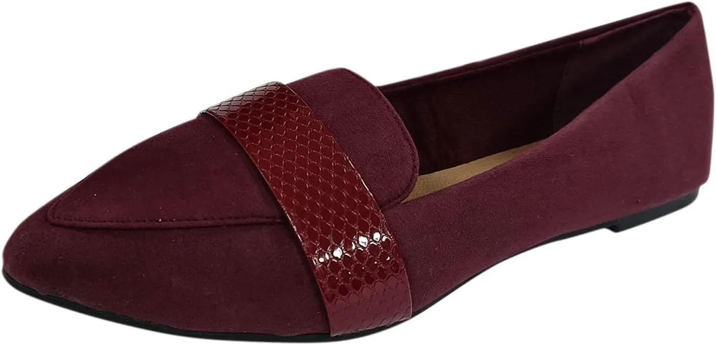 Women's Flats Pointed Toe Dress Shoes Comfort Business Shoes Slip-On Flat Shoes Casual Office Shoes Comfy Loafers