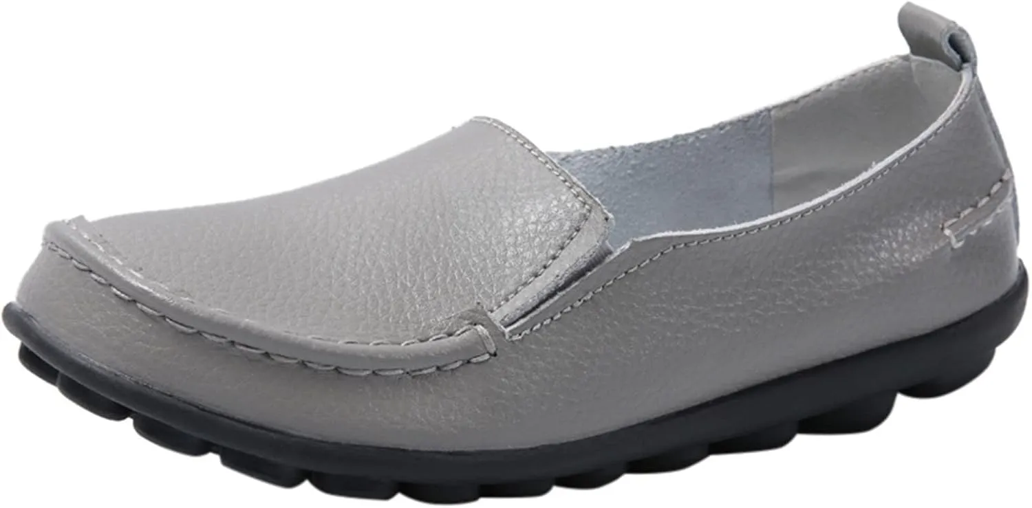 Women's Wide Loafers Slip on Flat Shoes Comfort Penny Loafers with Arch Support Dressy Moccasins Shoes Office Shoes